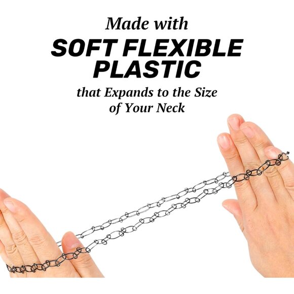 Tattoo Choker Necklace Plastic 18 Inch Stretchy 90s Y2K Rainbow Butterfly - Picture 4 of 9